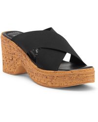 Italian Shoemakers - Crisscross Platform Slide Sandal - Lyst