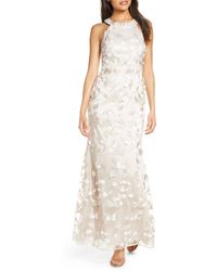 floral appliqué lace gown eliza j