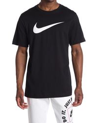 Nike - Icon Swoosh Cotton Graphic T-shirt - Lyst