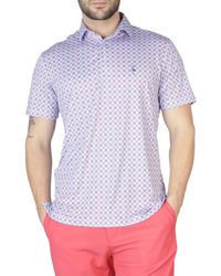 Tailorbyrd - Geo Floral Print Performance Polo - Lyst
