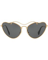Miu miu butterfly 55mm metal frame sunglasses Clearance