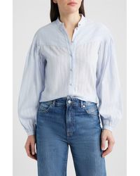 BOSS - Bilmant Embroidered Stripe Cotton Muslin Button-Up Shirt - Lyst