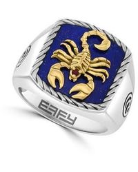 Effy - Two-Tone Lapis Lazuli & Ruby Scorpion Signet Ring - Lyst