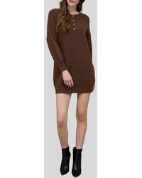 Blu Pepper - Long Sleeve Sweater Dress - Lyst