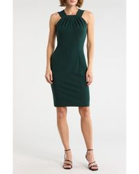 Calvin Klein Sleeveless Scuba Crepe Sheath Dress in Purple | Lyst