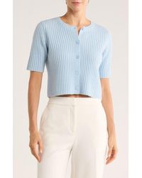 Magaschoni - Short Sleeve Cashmere Cardigan - Lyst