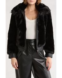 Blank NYC - Faux Fur & Faux Leather Crop Jacket - Lyst