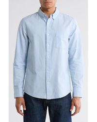 14th & Union - Solid Cotton Button-Down Shirt - Lyst