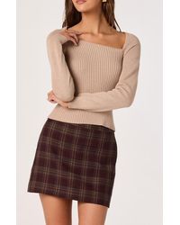 Astr - Asymmetric Neck Sweater - Lyst