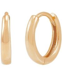 Frankie & Zoe - 14K Huggie Hoop Earrings - Lyst