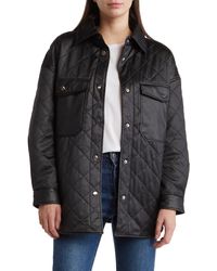 Vigoss - Faux Leather Quilted Shacket - Lyst