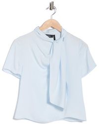 Theory - Twist Scarf Silk Top - Lyst