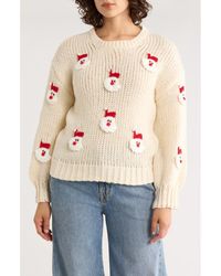 Roffe Accessories - Embroidered Santa Claus Sweater - Lyst