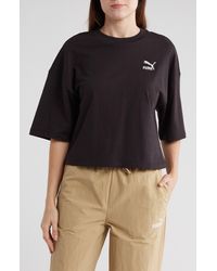 PUMA - Classic Oversize Crop T-shirt - Lyst