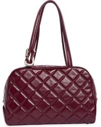 Marc Jacobs - Dual Strap Diamond Quilt Leather Shoulder Bag - Lyst