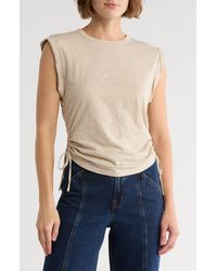 DKNY - Ruched Knit Top - Lyst