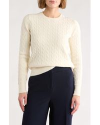 Brooks Brothers - Cable Knit Crewneck Sweater - Lyst