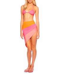 Susana Monaco - Colorblock Cover-Up Sarong - Lyst