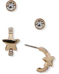 DKNY - Crystal Embellished 2-piece Earrings Set - Lyst