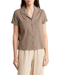 James Perse - Cotton Short Sleeve Button-up Camp Shirt - Lyst