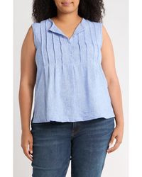 Max Studio - Crinkle Pintuck Top - Lyst