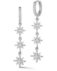 Glaze Jewelry - Celestial CZ Sterling Silver Huggie Hoops - Lyst