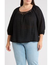 Max Studio - Lace Yoke Top - Lyst