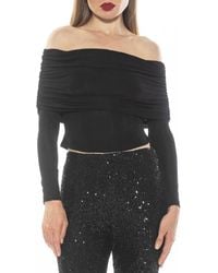Alexia Admor - Hannah Off The Shoulder Long Sleeve Top - Lyst