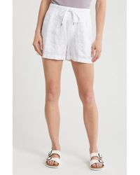 James Perse - Linen Military Shorts - Lyst