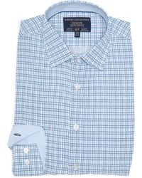 Report Collection - Slim Fit Check 4-way Stretch Performance Dress Shirt - Lyst