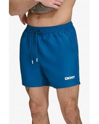 DKNY - Core Solid Swim Trunks - Lyst