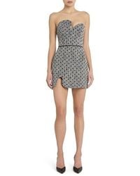Amanda Uprichard - Puzzle Strapless Mini Dress - Lyst