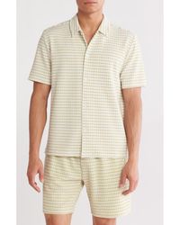 FLEECE FACTORY - Sphere Short Sleeve Button-Up Shirt - Lyst