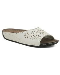 Flexus by Spring Step - Rhinestone Lasercut Slide Sandal - Lyst