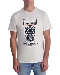 Karl Lagerfeld - Kocktail Textured Logo T-shirt - Lyst