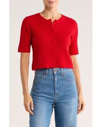 Magaschoni - Short Sleeve Cashmere Cardigan - Lyst