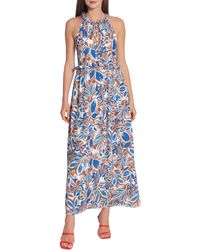 Maggy London - Floral Ruffle Maxi Dress - Lyst