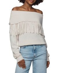 Splendid - Simone Fringe Off The Shoulder Sweater - Lyst