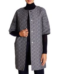 Max Mara Tosca Textured Knit Coat - Grey