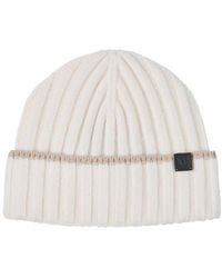 Bruno Magli - Cashmere Wide Rib Beanie - Lyst