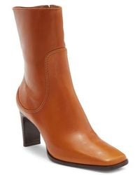 Reformation - Claudette Leather Ankle Bootie - Lyst