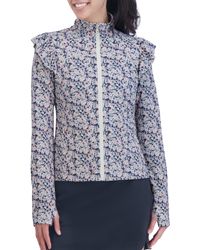 SAGE Collective - Flyer Ruffled Front Zip Performance Jacket - Lyst