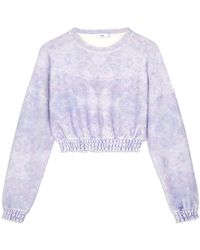 Onia Brushed Back Terry Crew Neck Sweatshirt In Lavender Blue At Nordstrom Rack