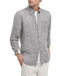 Barbour - Linton Tailored Fit Check Linen Button-Down Shirt - Lyst