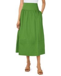 1.STATE - A-Line Cotton Midi Skirt - Lyst