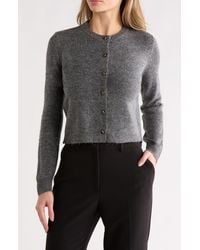 Blu Pepper - Ribbon Button Crop Cardigan - Lyst