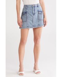 Vigoss - Cargo Denim Miniskirt - Lyst