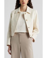 Nordstrom - Textured Button Front Jacket - Lyst