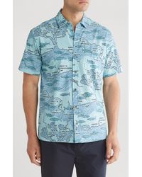 Kahala - Loko Print Cotton Short Sleeve Button-up Shirt - Lyst