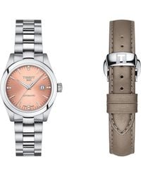 Tissot - T-My Lady Automatic Bracelet Watch & Leather Strap Gift Set, 29Mm - Lyst